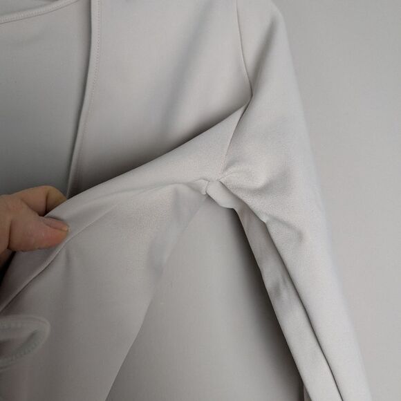 Nubyen Cream Wrap Activewear Top Women’s Long Sleeve Cropped XS Yoga Gym - Picture 6 of 8